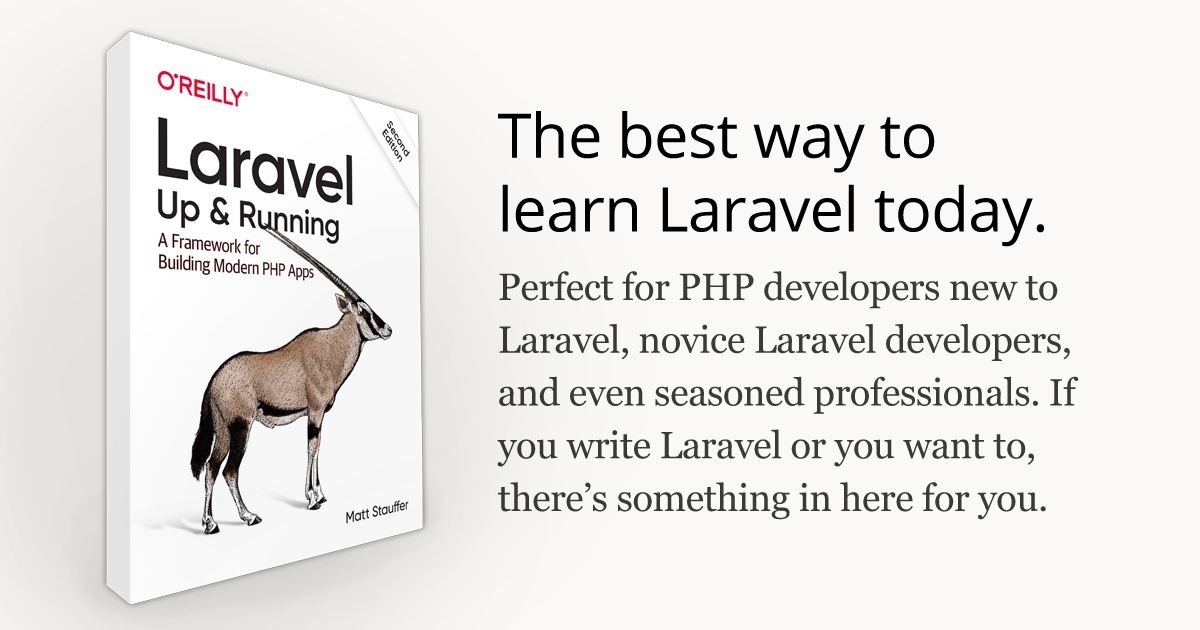 Laravel: Up & Running